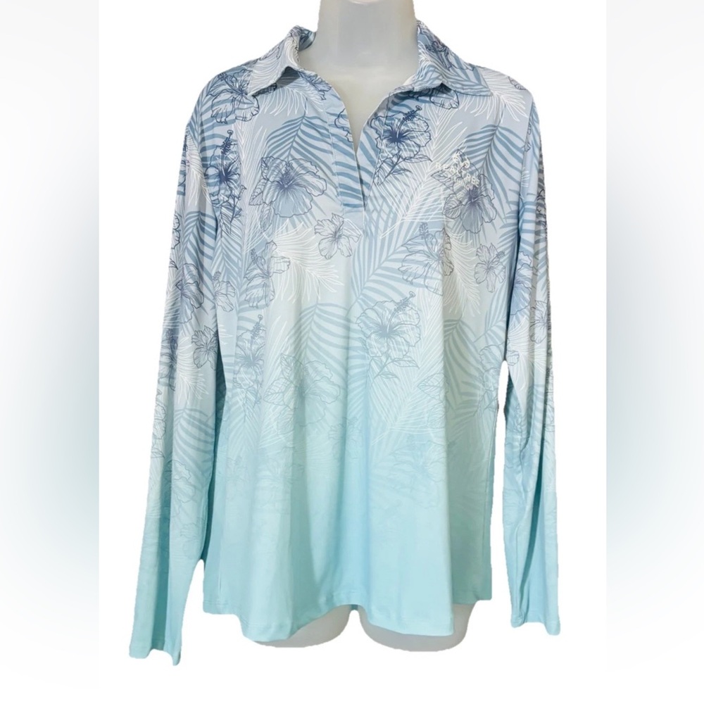 Realtree Fishing Shirt Women's Long Sleeve Floral Print UPF 50 Size L 12-14